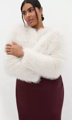 Angelica Faux Fur Crop Jacket