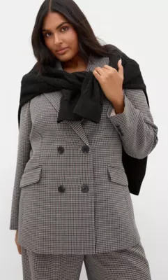 Tiana Plaid Jacket by City Chic