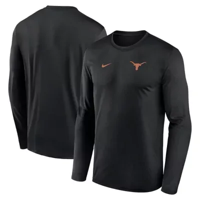 NCAA Texas Longhorns 2026 Sideline Small Logo Legend Dri-FIT Long Sleeve T-Shirt by Nike