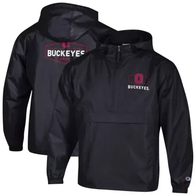 NCAA Ohio State Buckeyes Delay Packable Half-Zip Jacket by Champion