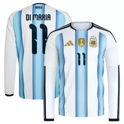 Soccer Angel Di Maria Argentina National Team 2026 Home Replica Long Sleeve Jersey by adidas