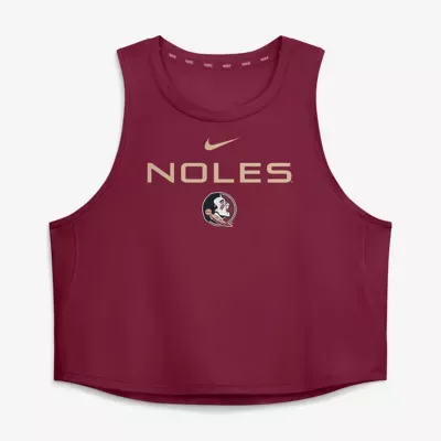 NCAA Florida State Seminoles One Dri-FIT Cropped Tank Top by Nike