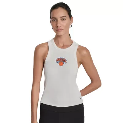 NBA New York Knicks Hudson Rib High Neck Tank Top by DKNY