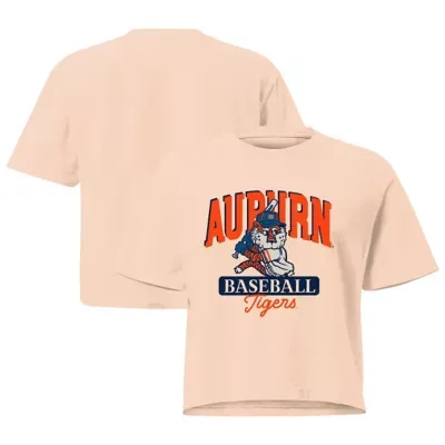 NCAA Auburn Tigers Baseball Mascot Cropped T-Shirt by Image One