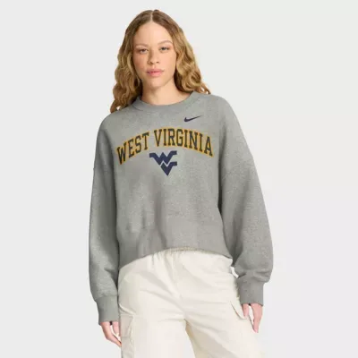 NCAA West Virginia Mountaineers Oversized Phoenix Arch Pullover Sweatshirt by Nike