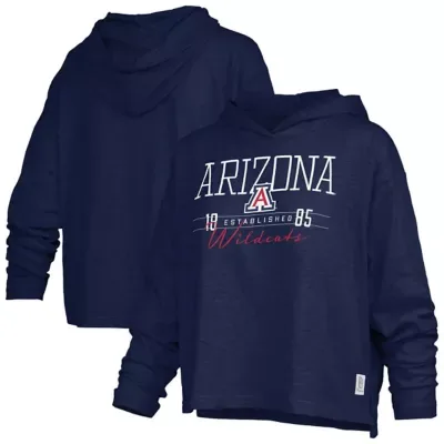 NCAA Arizona Wildcats Castillo Slub Waist Length Long Sleeve Hooded T-Shirt by Pressbox