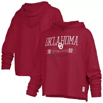 NCAA Oklahoma Sooners Castillo Slub Waist Length Long Sleeve Hooded T-Shirt by Pressbox