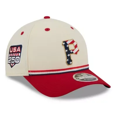 MLB Cream/Red Pittsburgh Pirates USA 250 9FORTY M-Crown Adjustable Hat by New Era