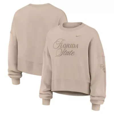 NCAA Florida State Seminoles Neutral Collection Oversized Phoenix Fleece Sweatshirt by Nike