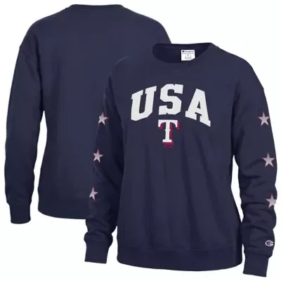 MLB Texas Rangers Americana Fleece Crewneck Sweatshirt by Champion