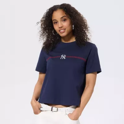 MLB New York Yankees Single Line Baseball Stitch T-Shirt
