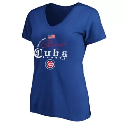 MLB Chicago Cubs USA 250 Years V-Neck T-Shirt by Fanatics