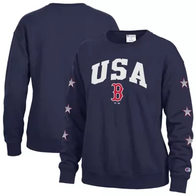 MLB Boston Sox Americana Fleece Crewneck Sweatshirt by Champion