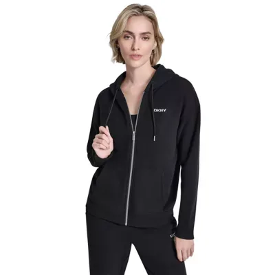 NBA New York Knicks Metallic Bubble Logo Full-Zip Hoodie by DKNY
