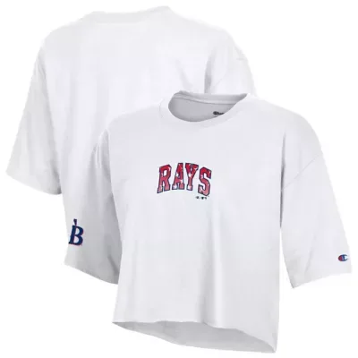 MLB Tampa Bay Rays Boyfriend Cropped Americana T-Shirt by Champion