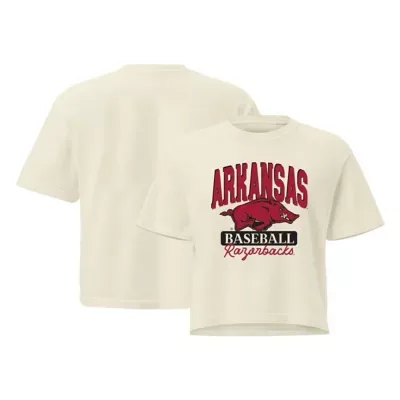 NCAA Arkansas Razorbacks Baseball Mascot Cropped T-Shirt by Image One