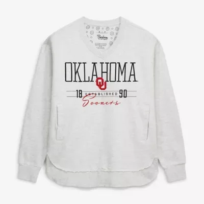 NCAA Oklahoma Sooners Marcus East Hall Poncho V-Neck Sweatshirt by Pressbox