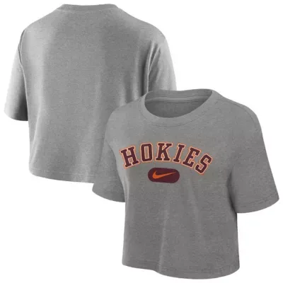 NCAA Virginia Tech Hokies Dri-FIT Cropped T-Shirt by Nike