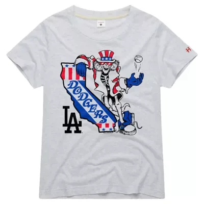 MLB x Grateful Dead Los Angeles Dodgers Americana Tri-Blend T-Shirt by Homage