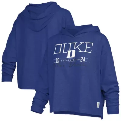 Duke Blue Devils Castillo Slub Waist Length Long Sleeve Hooded T-Shirt by Pressbox