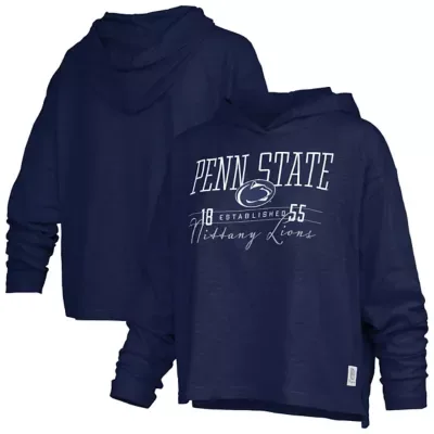 NCAA Penn State Nittany Lions Castillo Slub Waist Length Long Sleeve Hooded T-Shirt by Pressbox