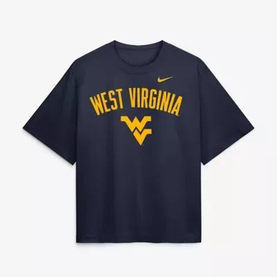 NCAA West Virginia Mountaineers Arch Logo Boxy T-Shirt by Nike