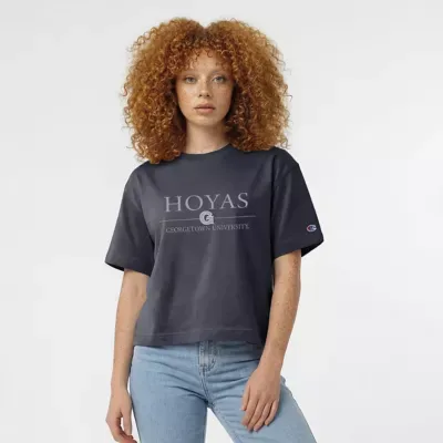 NCAA Georgetown Hoyas Waist Length Wordmark T-Shirt by Champion