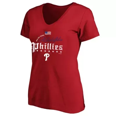 MLB Philadelphia Phillies USA 250 Years V-Neck T-Shirt by Fanatics