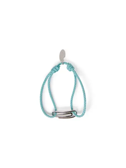 Paperclip Blue Cord Bracelet by Off-White