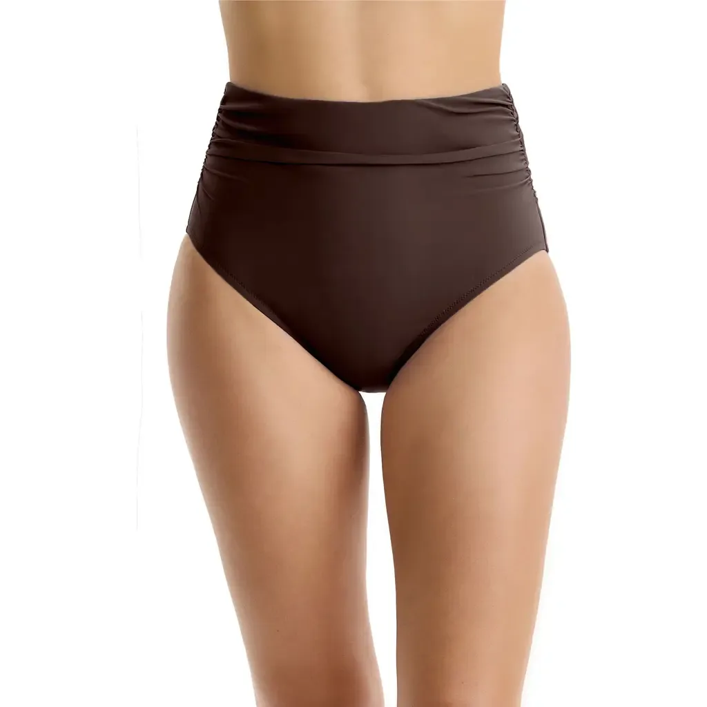 Tutti Frutti Shirred High Waist Swim Bottom by Profile by Gottex