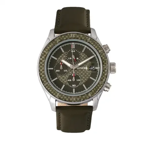 Maverick Chronograph Leather-Band Watch W/Date by BREED