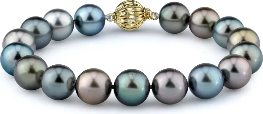 9-10mm Tahitian South Sea Multicolor Pearl Bracelet - AAA Quality by The Pearl Source