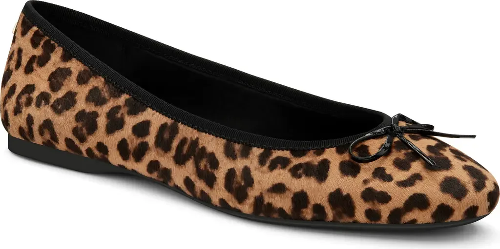 The Hummingbird Flats in Leopardprint Calf Hair by Birdies