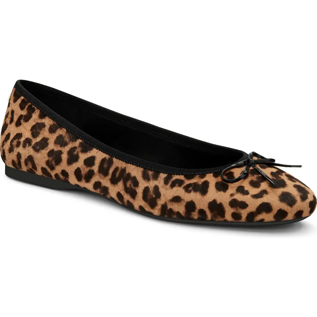 The Hummingbird Flats in Leopardprint Calf Hair