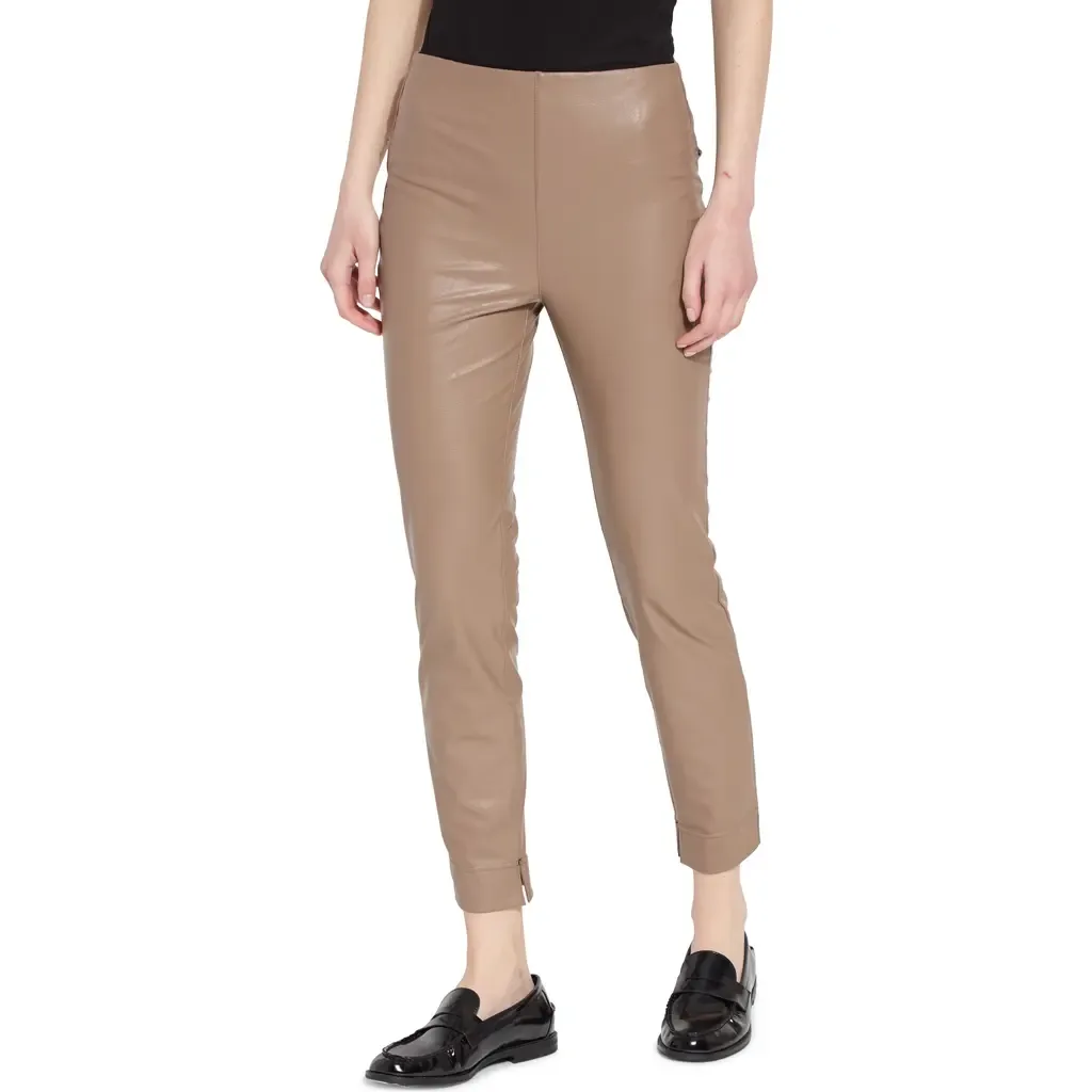 Katherine Faux Leather Toothpick Leggings by Lysse