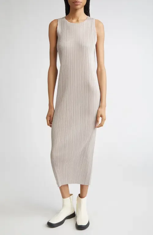 New Colorful Basics 4 Pleated Sleeveless Dress