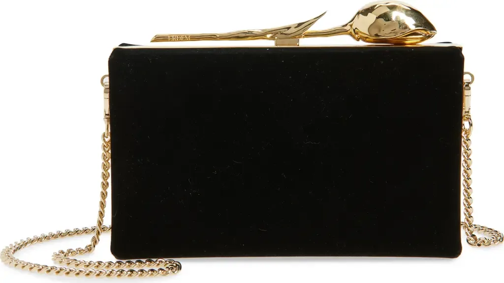 Bloom Velvet Clutch by Erdem