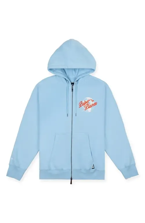 Dreams to Reality Graphic Front Zip Hoodie by PAPER PLANES