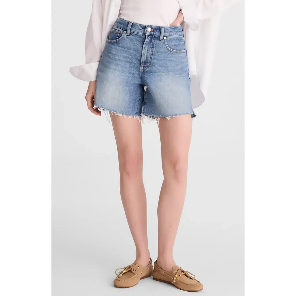 The Perfect Vintage Mid Length Denim Shorts by Madewell