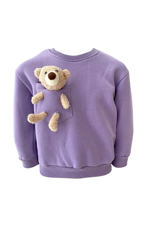 Teddy Buddy Bear Crewneck by Lola + The Boys