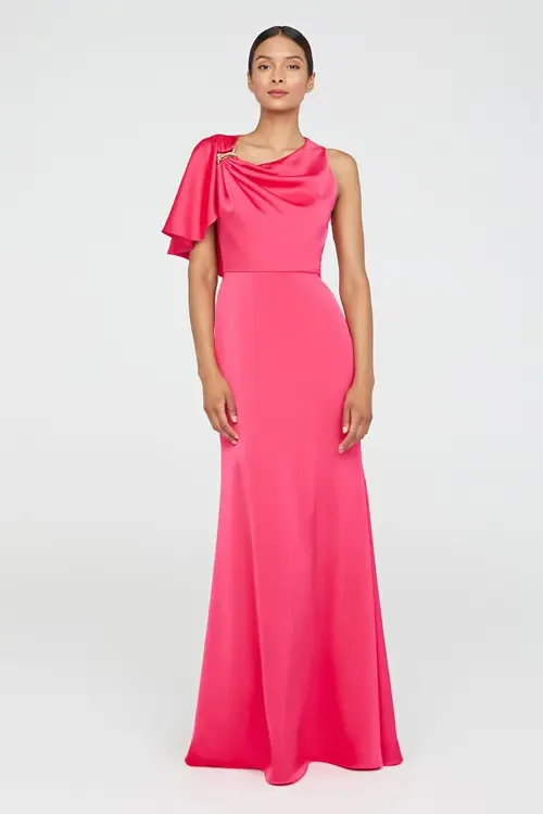 Darcie Flutter Sleeve Gown by Theia