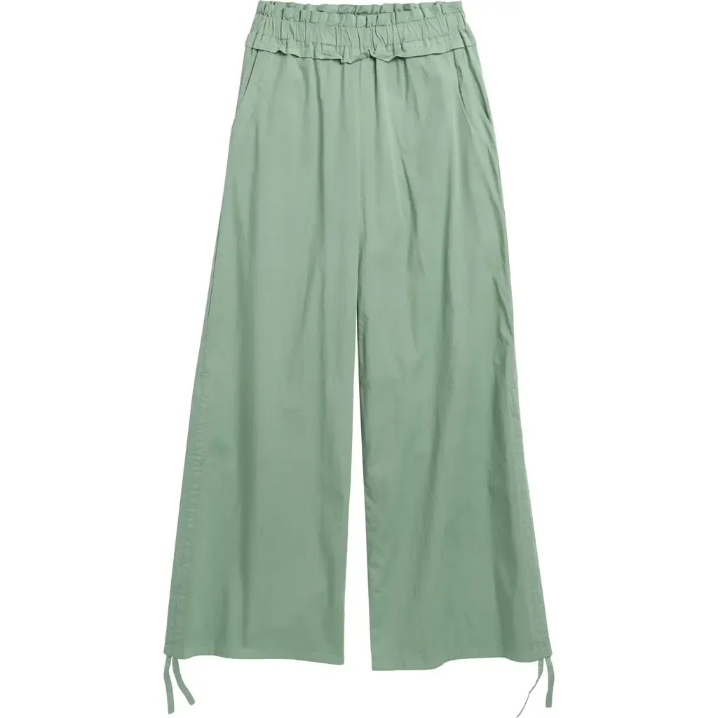 Cotton Poplin Wide Leg Pants by TENLY