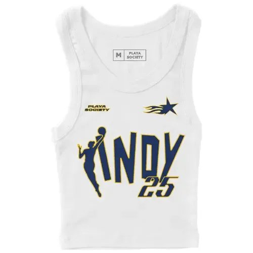 Playa Society 2025 WNBA All-Star Game Indy Cropped Ribbed Tank Top by Playa Society