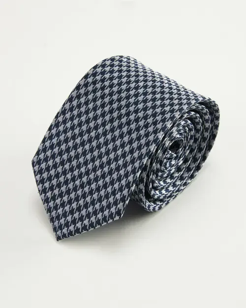 Houndstooth Heritage Silk Jacquard Tie by Knottery & Co