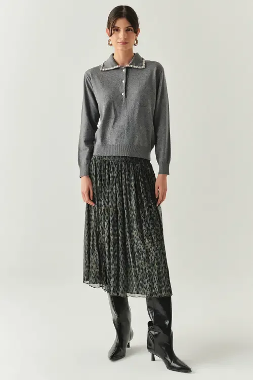 Maleah Knit Blouse by Exquise