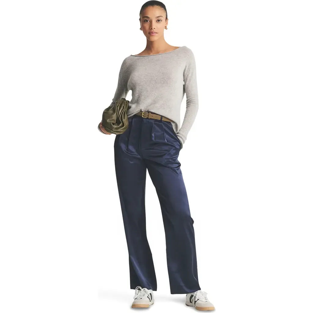 Lightweight Cashmere Boatneck Sweater by NAADAM