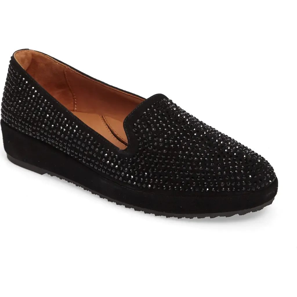 Correze Embellished Loafer in Black Suede by L'Amour des Pieds