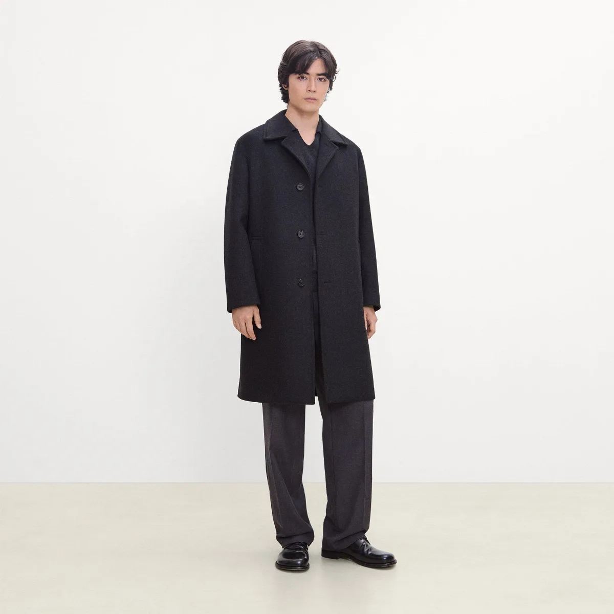 Balmacaan Coat in Plush Melton by Theory
