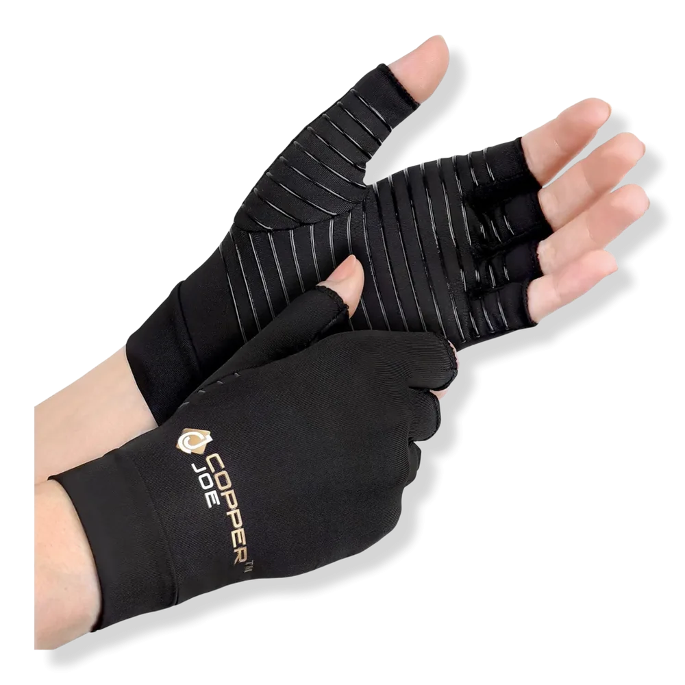 Copper-Infused Fingerless Compression Gloves by Copper Joe