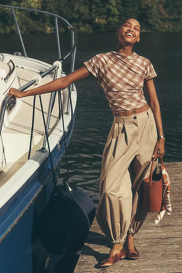 Kendall Pleated Balloon Pants by Derek Lam